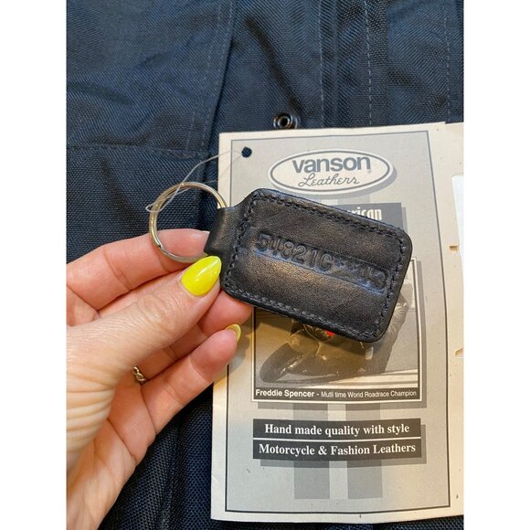 Vintage Indian‎ Motorcycle Vanson Leathers Black Racing Jacket SM - Picture 15 of 15